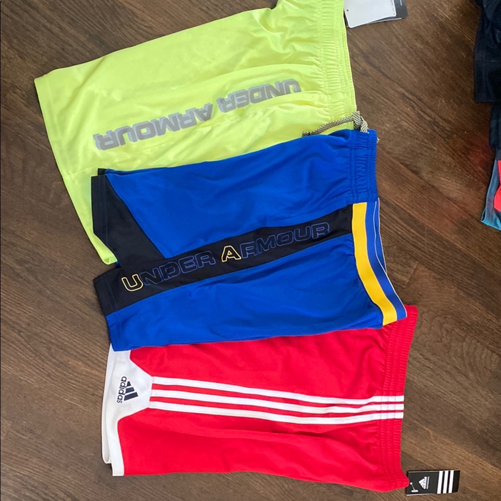 New Under Armour Kids Shorts Set - Green, Blue, Red